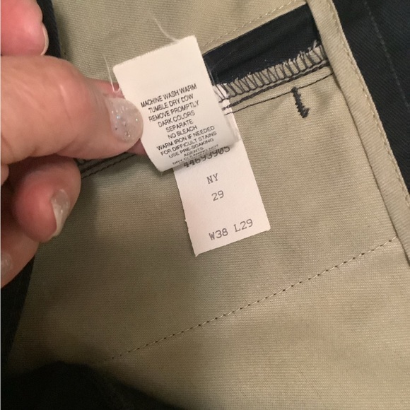 SAVANE pants solid black wrinkle & stain free lots of pockets beige inside - Picture 8 of 13